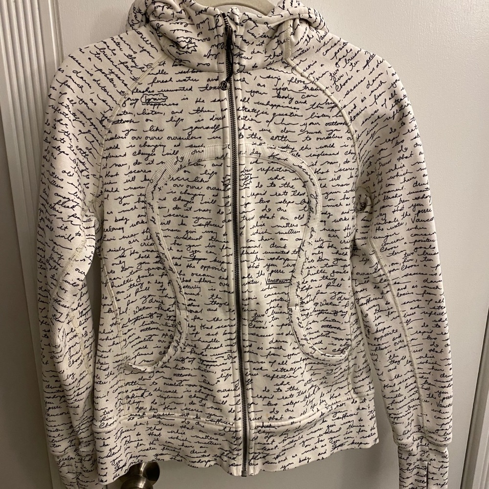 *RARE* lululemon scuba - manifesto script sz10